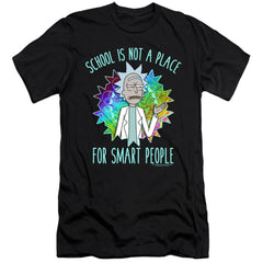 Rick And Morty School Men's Ultra-Soft 30/1 Cotton Slim Short-Sleeve T-Shirt