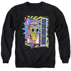 Rick And Morty Wubba Lubba Dub Dub Men's Crewneck 50 50 Poly Long-Sleeve T-Shirt