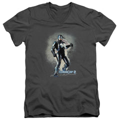 Robocop Break On Through Men's 30/1 Cotton Slim V-Neck T-Shirt