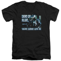Robocop Dead Or Alive Men's 30/1 Cotton Slim V-Neck T-Shirt