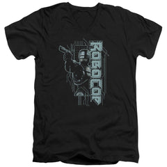 Robocop Murphy Split Men's 30/1 Cotton Slim V-Neck T-Shirt