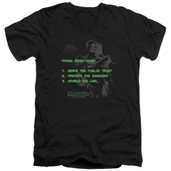 Robocop Prime Directives Men's 30/1 Cotton Slim V-Neck T-Shirt
