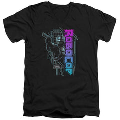 Robocop Robo Neon Men's 30/1 Cotton Slim V-Neck T-Shirt