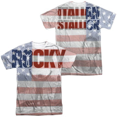 Rocky America (Front/Back Print) Men's Regular Fit Polyester Short-Sleeve T-Shirt
