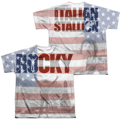 Rocky America (Front/Back Print) Youth Regular Fit Poly Short-Sleeve T-Shirt