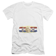 Rocky Championship Belt(Bottom Front) Men's Ultra-Soft 30/1 Cotton Slim Short-Sleeve T-Shirt