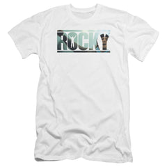Rocky Cutout Logo Men's Ultra-Soft 30/1 Cotton Slim Short-Sleeve T-Shirt