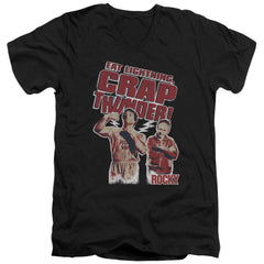 Rocky Eat Lightning Men's 30/1 Cotton Slim V-Neck T-Shirt