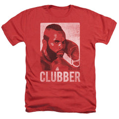 Rocky III Clubber Lang Men's 30/1 Heather 60 40 Poly Short-Sleeve T-Shirt