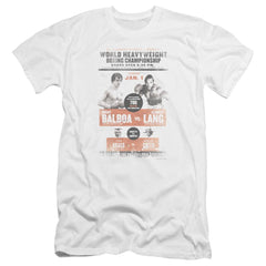 Rocky III Vs Clubber Poster Men's Ultra-Soft 30/1 Cotton Slim Short-Sleeve T-Shirt