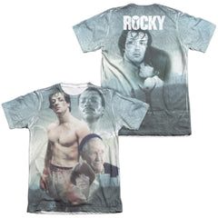 Rocky Montage (Front/Back Print) Men's Regular Fit Poly Cotton Short-Sleeve T-Shirt
