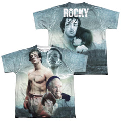Rocky Montage (Front/Back Print) Youth Regular Fit Poly Short-Sleeve T-Shirt