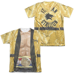 Rocky Yellow Robe (Front/Back Print) Men's Regular Fit Poly Cotton Short-Sleeve T-Shirt