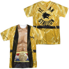 Rocky Yellow Robe (Front/Back Print) Men's Regular Fit Polyester Short-Sleeve T-Shirt