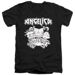 Rugrats Angelica Pickles Rocks Men's 30/1 Cotton Slim V-Neck T-Shirt