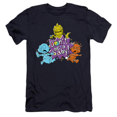 Rugrats Babies Run For The Hills Men's Ultra-Soft 30/1 Cotton Slim Short-Sleeve T-Shirt
