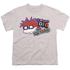 Rugrats Chicks Dig The Glasses Badge Youth 18/1 100% Cotton Short-Sleeve T-Shirt