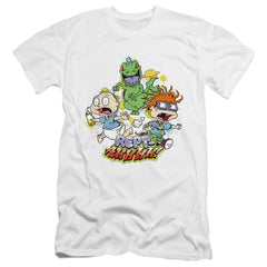 Rugrats Tommy And Chucky Rept-Ahhhhh! Men's Ultra-Soft 30/1 Cotton Slim Short-Sleeve T-Shirt