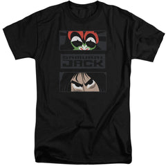 Samurai Jack Stare Down Men's 18/1 Tall Cotton Short-Sleeve T-Shirt