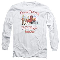 Santa Claus Is Comin To Town Kluger Men's 18/1 Cotton Long-Sleeve T-Shirt