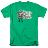 Santa Claus Is Comin To Town Santa Logo Men's 18/1 Cotton Short-Sleeve T-Shirt