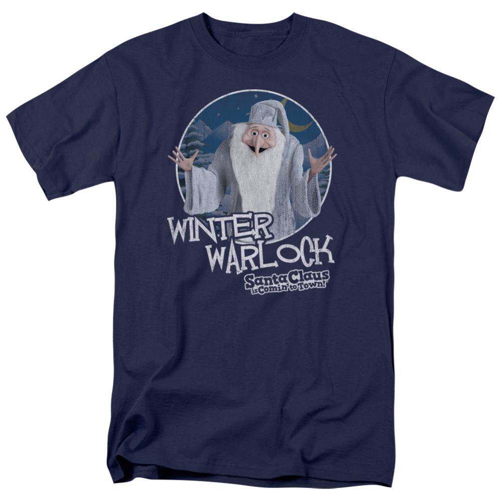 Santa Claus Is Comin To Town Winter Warlock Men's 18/1 Cotton Short-Sleeve T-Shirt