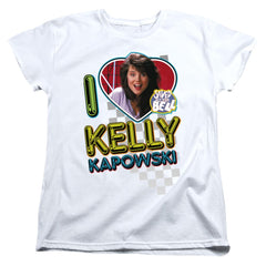 Saved By The Bell I Love Kelly Women's 18/1 Cotton Short-Sleeve T-Shirt