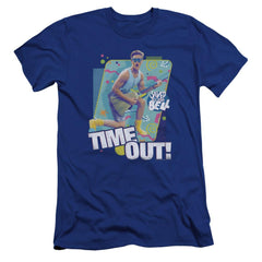 Saved By The Bell Time Out Men's Ultra-Soft 30/1 Cotton Slim Short-Sleeve T-Shirt