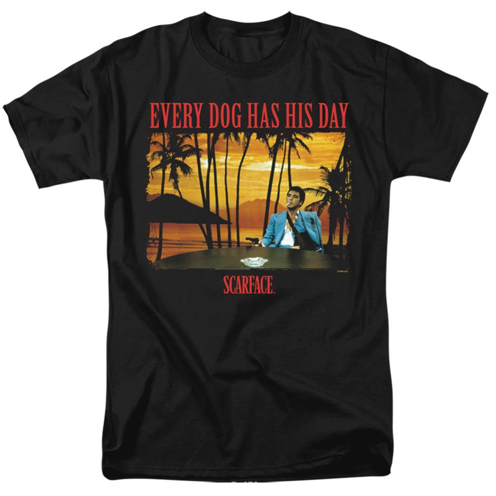Scarface A Dog Day Men's 18/1 Cotton Short-Sleeve T-Shirt