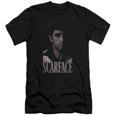 Scarface B&W Tony Men's Ultra-Soft 30/1 Cotton Slim Short-Sleeve T-Shirt