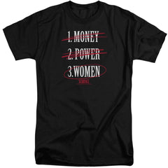 Scarface Money Power Women Men's 18/1 Tall Cotton Short-Sleeve T-Shirt