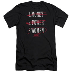 Scarface Money Power Women Men's Ultra-Soft 30/1 Cotton Slim Short-Sleeve T-Shirt