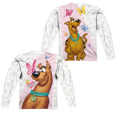 Scooby-Doo Butterfly (Front/Back Print) Men's Regular Fit Polyester Long-Sleeve T-Shirt