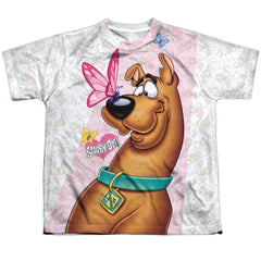 Scooby-Doo Butterfly Youth Regular Fit Poly Short-Sleeve T-Shirt