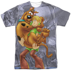 Scooby-Doo Scooby And Shaggy Men's Regular Fit Polyester Short-Sleeve T-Shirt