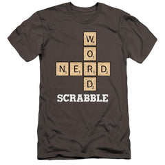 Scrabble Word Nerd Men's Ultra-Soft 30/1 Cotton Slim Short-Sleeve T-Shirt