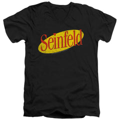 Seinfeld Seinfeld Logo Men's 30/1 Cotton Slim V-Neck T-Shirt