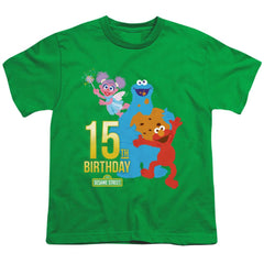 Sesame Street 15th Birthday Youth 18/1 100% Cotton Short-Sleeve T-Shirt