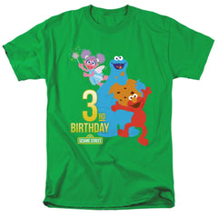 Sesame Street 3rd Birthday Men's 18/1 Cotton Short-Sleeve T-Shirt