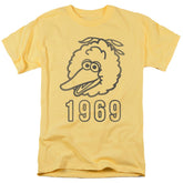 Sesame Street Big Bird 1969 Men's 18/1 Cotton Short-Sleeve T-Shirt