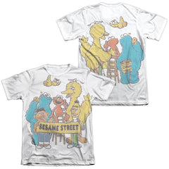 Sesame Street Block Party (Front/Back Print) Men's Regular Fit Poly Cotton Short-Sleeve T-Shirt