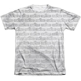 Sesame Street Bw Pattern Men's Regular Fit Poly Cotton Short-Sleeve T-Shirt