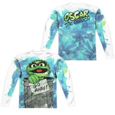 Sesame Street Can It (Front/Back Print) Men's Regular Fit Polyester Long-Sleeve T-Shirt