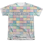 Sesame Street Color Block Men's Regular Fit Poly Cotton Short-Sleeve T-Shirt