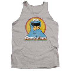 Sesame Street Cookie Monster Layers Men's 18/1 Cotton Tank Top