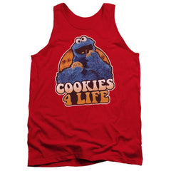 Sesame Street Cookies 4 Life Men's 18/1 Cotton Tank Top
