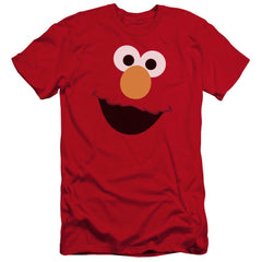 Sesame Street Elmo Face Men's Ultra-Soft 30/1 Cotton Slim Short-Sleeve T-Shirt
