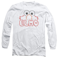 Sesame Street Elmo Letters Men's 18/1 Cotton Long-Sleeve T-Shirt