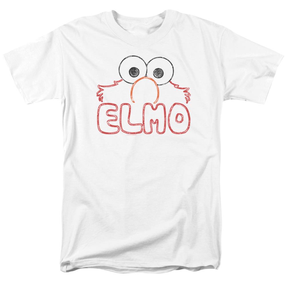 Sesame Street Elmo Letters Men's 18/1 Cotton Short-Sleeve T-Shirt