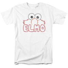 Sesame Street Elmo Letters Men's 18/1 Cotton Short-Sleeve T-Shirt